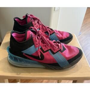 Nike Lebron XVIII 18 Low Neon Nights Fireberry Black Men's Sz 13 Sneakers